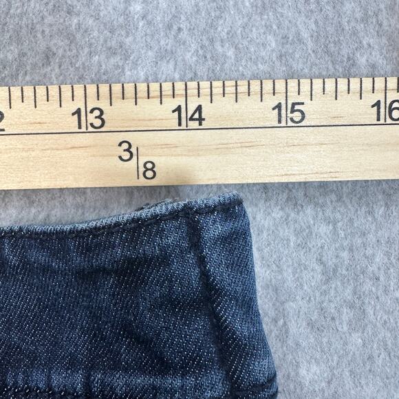 Ann Taylor Petite Blue Jean Pencil Skirt WMNS 4P Dark Wash Denim Kick Pleat - Picture 5 of 6